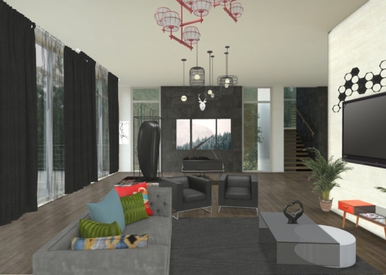 Modern living room 🤍 Design Rendering