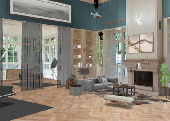 Classy living room 🤍 Design Rendering