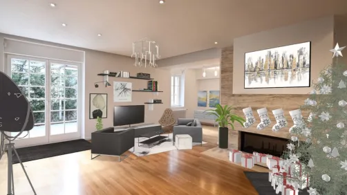 Christmass living room 🤍