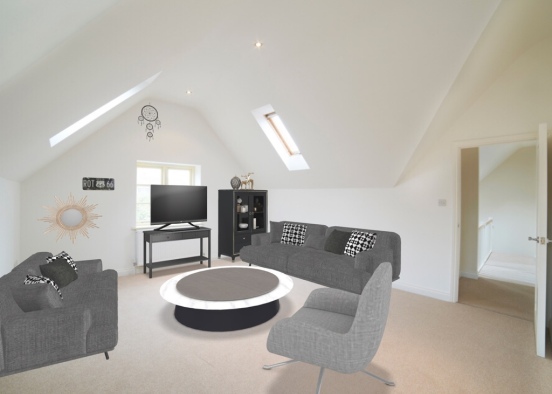 Simple Living room. Design Rendering