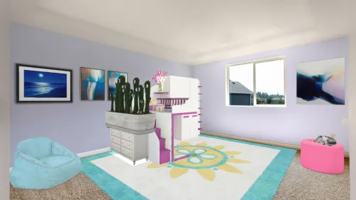 Purple and Blue Room