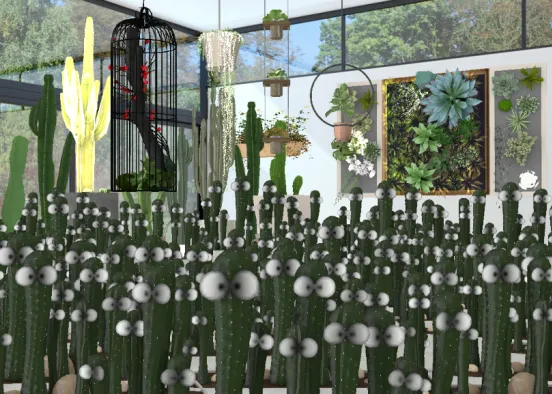 Cactus + Plants Design Rendering