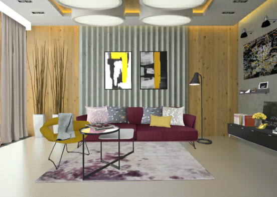 living room for female investigator👩‍✈️ Design Rendering