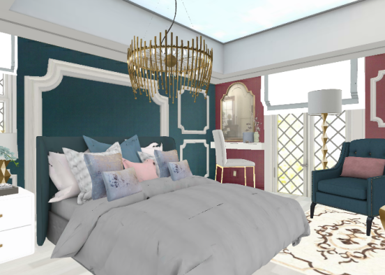 Classic bedroom  Design Rendering