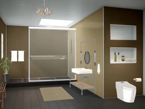 brown bathroom