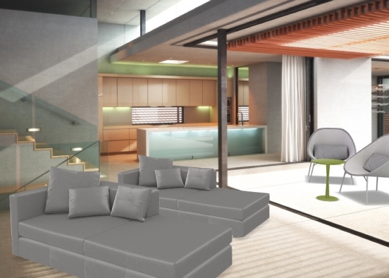 Hotel Lounge  Design Rendering