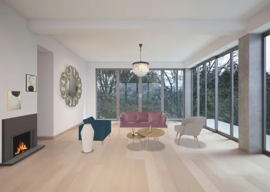 Salon - living room Design Rendering