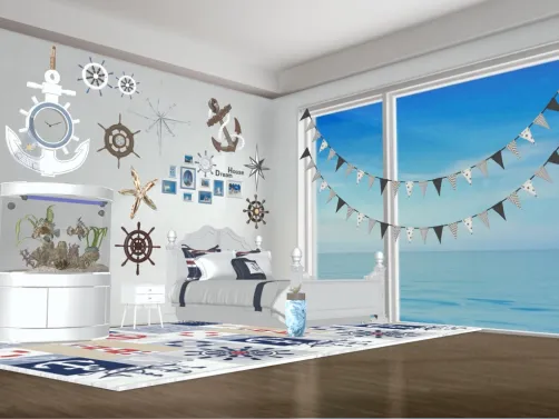 beautiful bedroom overlooking the ocean