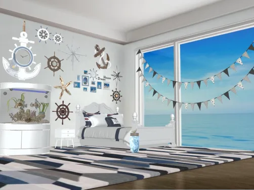 beautiful bedroom overlooking the ocean