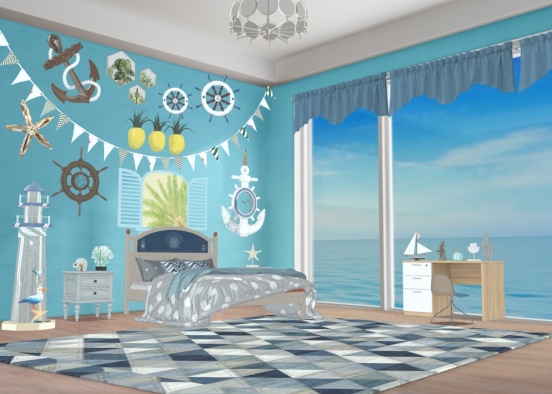 beachy bedroom! Design Rendering