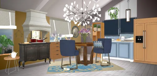 marine wood dining room