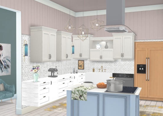 cute kitchen 💙 Design Rendering