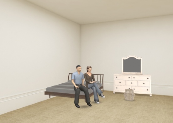 2 bedroom flat in new York master bedroom  Design Rendering