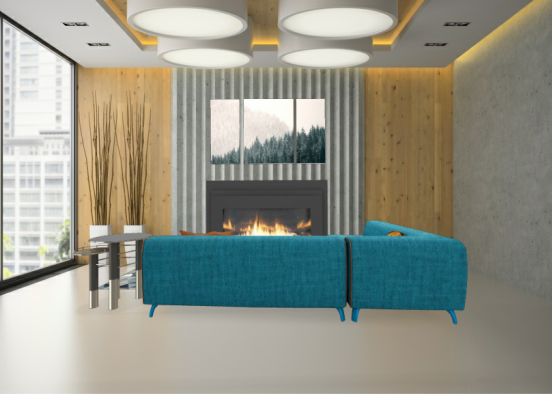 Sala de estar elegante  Design Rendering