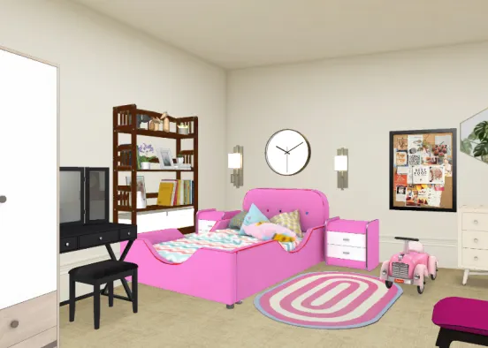 How a kid's bedroom would look. Design Rendering