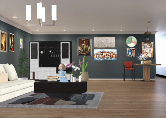 Living with painting. Design Rendering