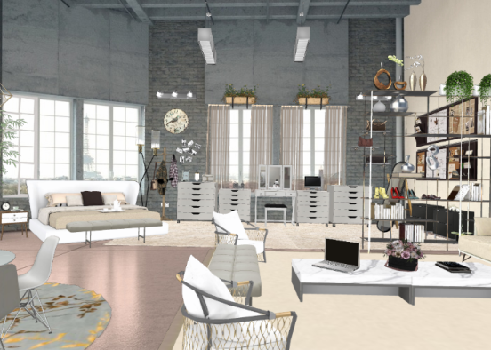 Beauty Guru's Studio Type Apartment Design Rendering