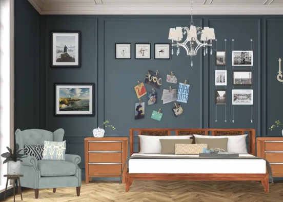 Beautiful Bedroom! My first design😊🌸 Design Rendering