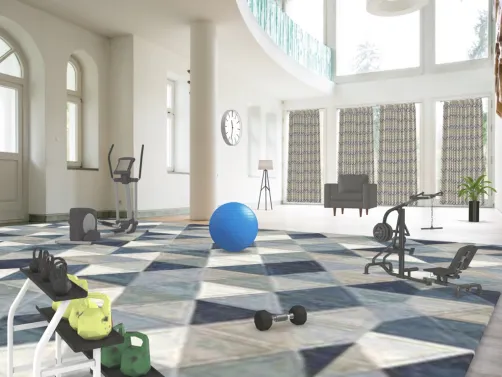the salon et salle de sport 😍😉