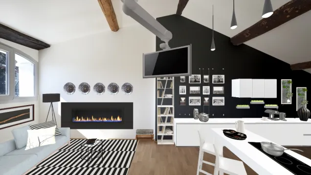 Scandinavian style... Living and kitchen 