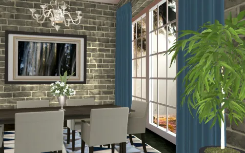 Blue Dining Room