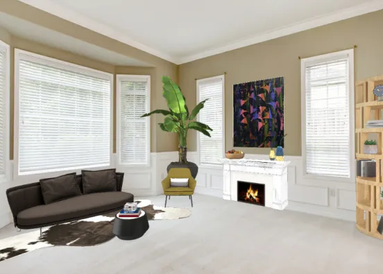Luxe livingroom Design Rendering