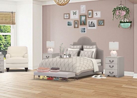 Soft Colors Bedroom  Design Rendering