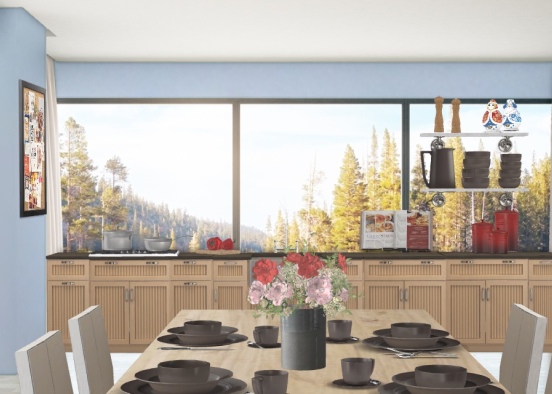 Mountain View Kitchen  Design Rendering
