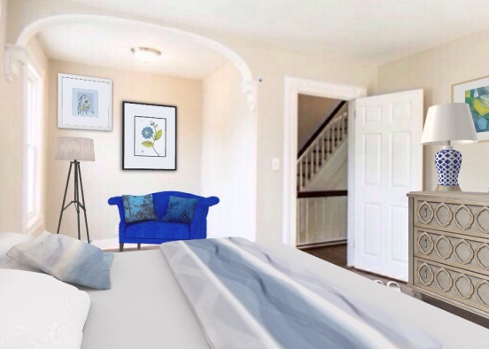 Sweet Blue Bedroom  Design Rendering