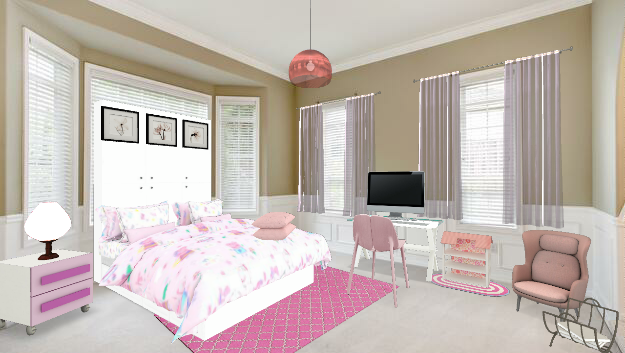 Family Home Kid Bedroom Design Rendering