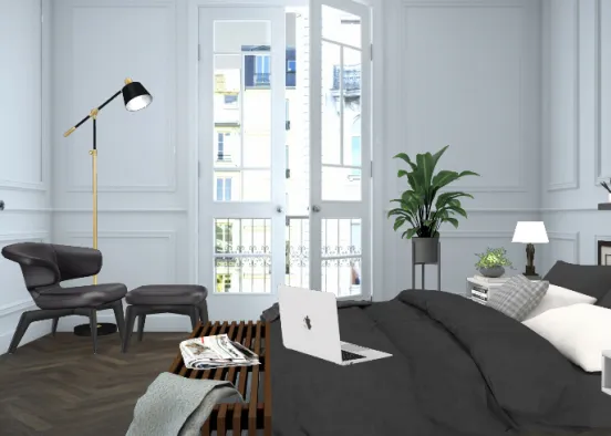 French style bedroom Design Rendering