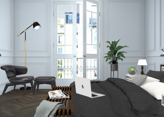 French style bedroom Design Rendering