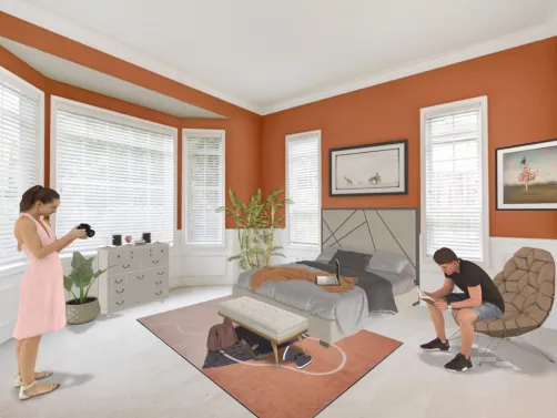 Peach Bedroom