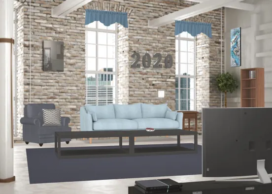 Apartment living room  Design Rendering
