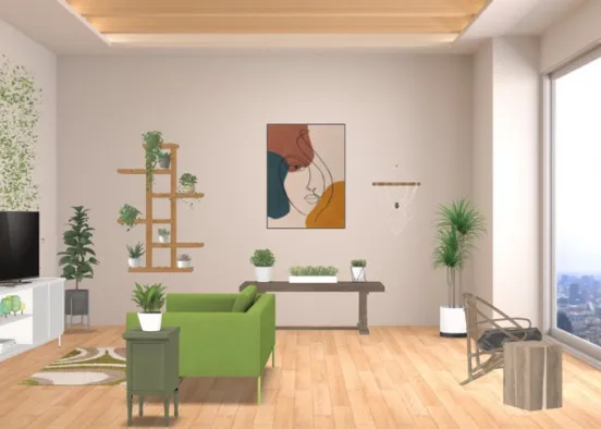 Plant room and living room Design Rendering