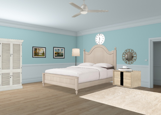 Casual bedroom Design Rendering