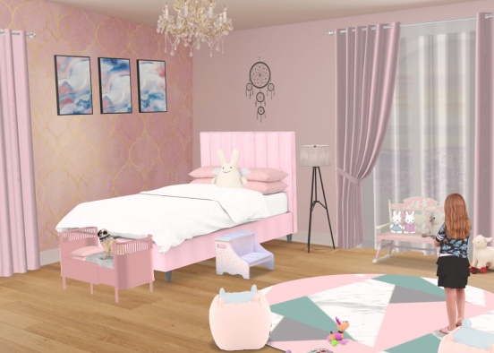 little girl room  Design Rendering