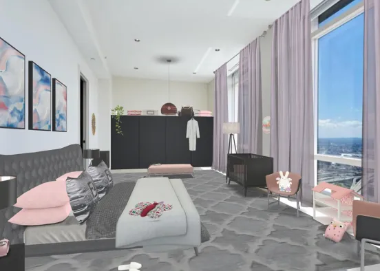 New York mom and daughter apartment  Design Rendering