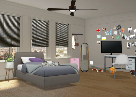 Teens bedroom  Design Rendering