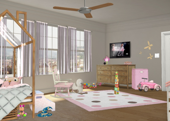 Little girl room.  Design Rendering