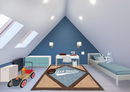 Dormitorio infantil Design Rendering