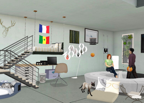Chambre franco-sénégalaise  Design Rendering