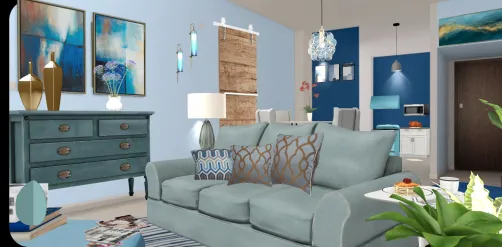 Mini appartamento in blu
