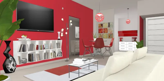 Mini appartamento in rosso
