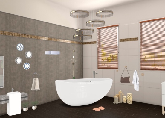 luxury bath Design Rendering