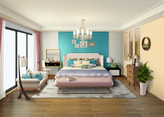 chambre luxueuse  Design Rendering