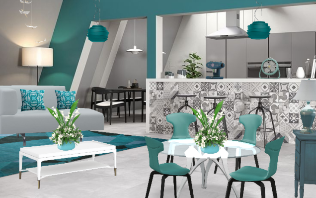 Moderne turquoise 