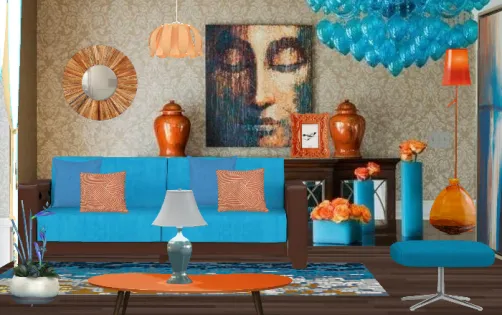 Orange et bleu 