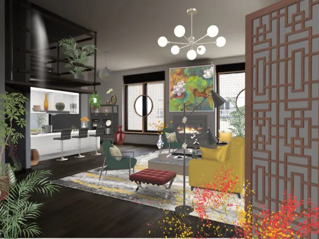 Asian Inspired Living Space (New Items from HS)