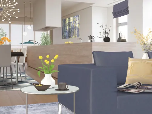 Contemporary Simple Living Space